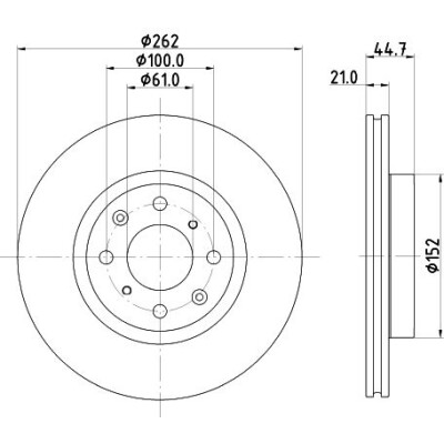 Disque de frein HELLA 8DD 355 134-691