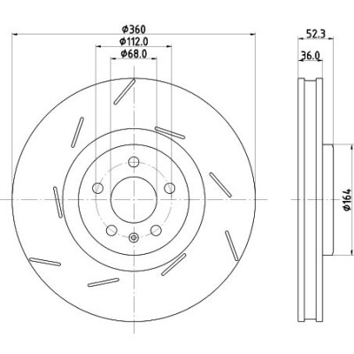 Disque de frein HELLA 8DD 355 134-701
