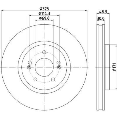 Disque de frein HELLA 8DD 355 134-721