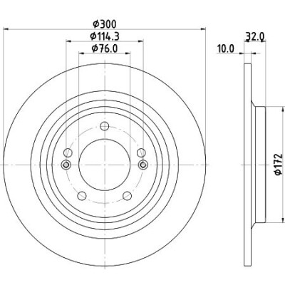 Disque de frein HELLA 8DD 355 134-731