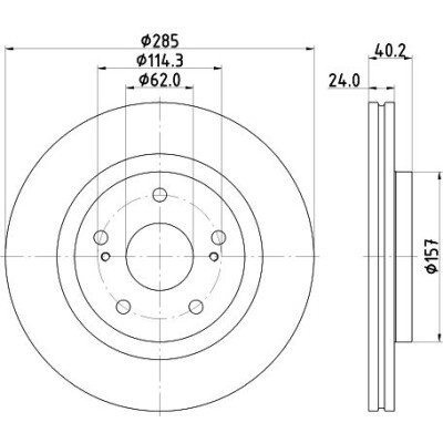 Disque de frein HELLA 8DD 355 134-741