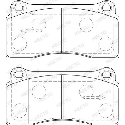 Jeu de plaquettes de frein NECTO FD7286A
