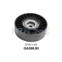 Poulie de renvoi/guidage, courroie trapézoïdale à nervures SNR GA358.93