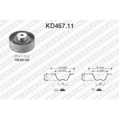 Jeu de courroies de distribution SNR KD457.11