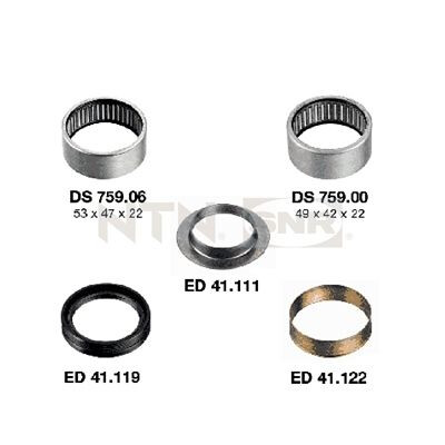 Suspension, corps d'essieu SNR KS559.00