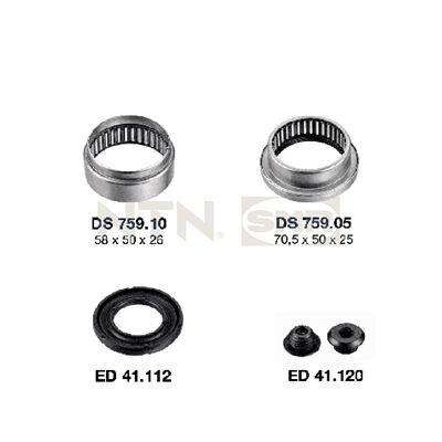 Suspension, corps d'essieu SNR KS559.05