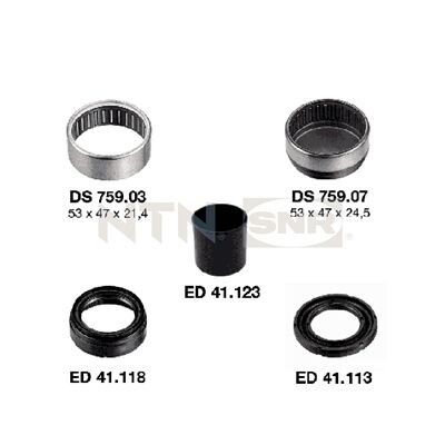 Suspension, corps d'essieu SNR KS559.06