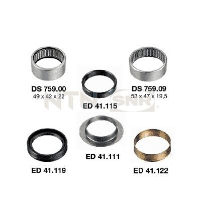 Suspension, corps d'essieu SNR KS559.08