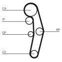 Jeu de courroies de distribution CONTINENTAL CTAM CT1028K5