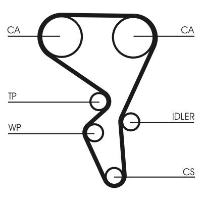 Kit de courroie de distribution CONTINENTAL CTAM CT1065K2
