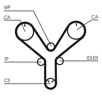 Courroie de distribution CONTINENTAL CTAM CT1147