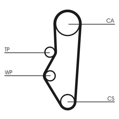Courroie de distribution CONTINENTAL CTAM CT525