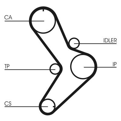Jeu de courroies de distribution CONTINENTAL CTAM CT731K1