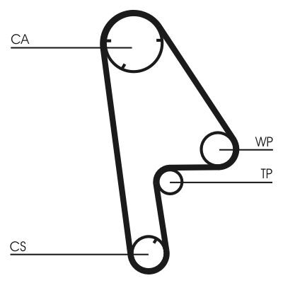 Courroie de distribution CONTINENTAL CTAM CT763