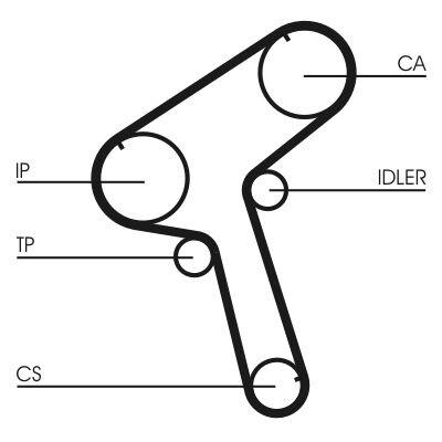 Jeu de courroies de distribution CONTINENTAL CTAM CT843K1