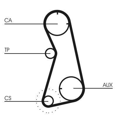 Jeu de courroies de distribution CONTINENTAL CTAM CT869K1