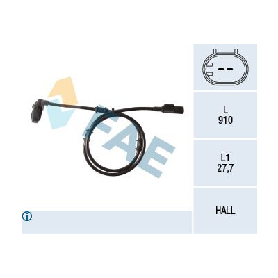Capteur, tours de roue FAE 78133