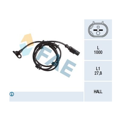 Capteur, tours de roue FAE 78245