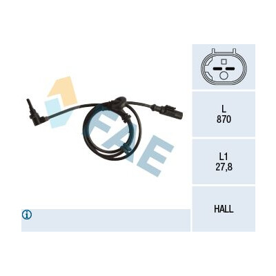 Capteur, tours de roue FAE 78248