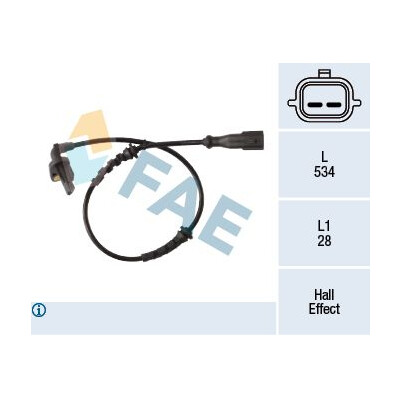 Capteur, tours de roue FAE 78360