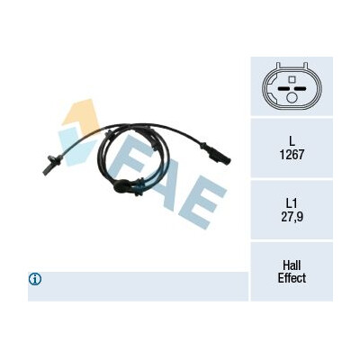 Capteur, tours de roue FAE 78433