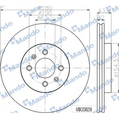 Disque de frein MANDO MBC030236