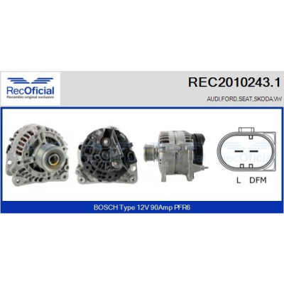 Alternateur RECOFICIAL REC2010243.1
