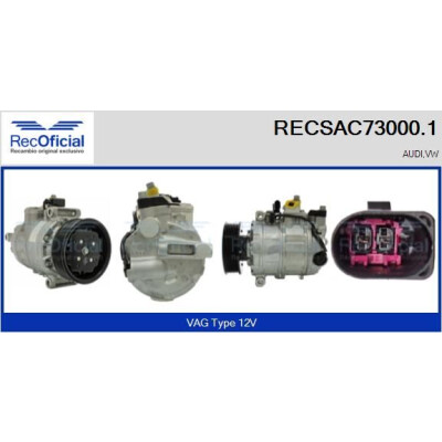 Compresseur, climatisation RECOFICIAL RECSAC73000.1