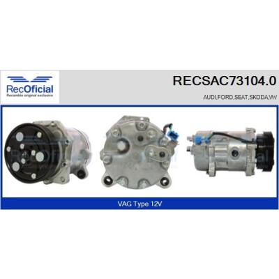 Compresseur, climatisation RECOFICIAL RECSAC73104.0