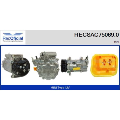Compresseur, climatisation RECOFICIAL RECSAC75069.0