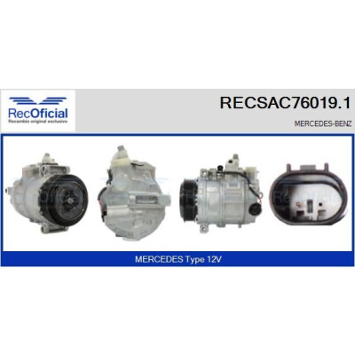 Compresseur, climatisation RECOFICIAL RECSAC76019.1