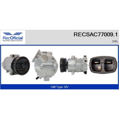 Compresseur, climatisation RECOFICIAL RECSAC77009.1