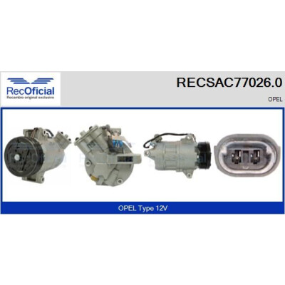 Compresseur, climatisation RECOFICIAL RECSAC77026.0
