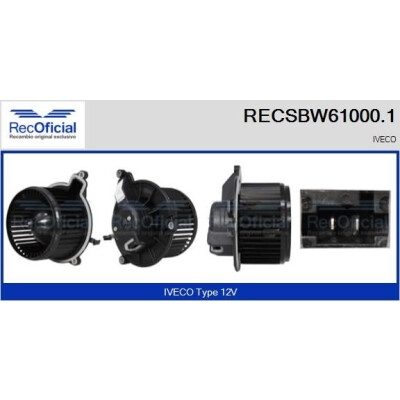 Ventilateur d'habitacle RECOFICIAL RECSBW61000.1