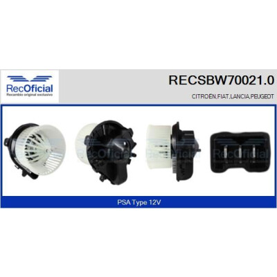 Ventilateur de cabine OFFICIEL RECSBW70021.0