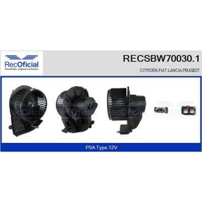 Ventilateur de cabine OFFICIEL RECSBW70030.1