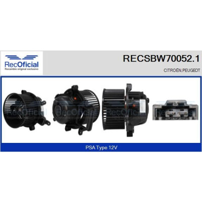 Ventilateur de cabine OFFICIEL RECSBW70052.1