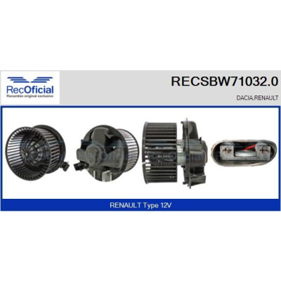 Ventilateur de cabine OFFICIEL RECSBW71032.0