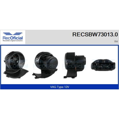 Ventilateur de cabine OFFICIEL RECSBW73013.0