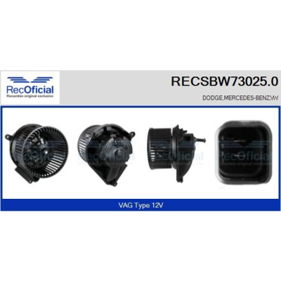Ventilateur de cabine OFFICIEL RECSBW73025.0