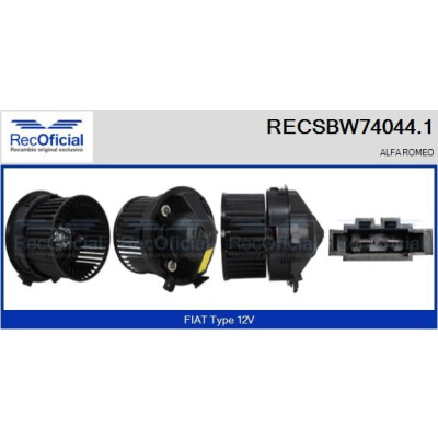 Ventilateur de cabine OFFICIEL RECSBW74044.1