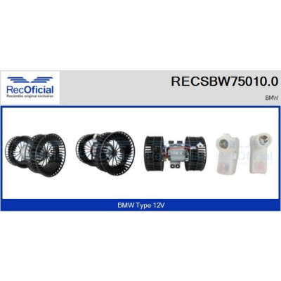 Ventilateur d'habitacle RECOFICIAL RECSBW75010.0