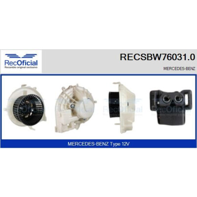 Ventilateur d'habitacle RECOFICIAL RECSBW76031.0