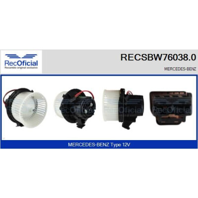 Ventilateur d'habitacle RECOFICIAL RECSBW76038.0