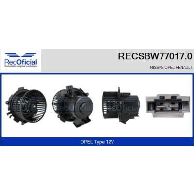 Ventilateur de cabine OFFICIEL RECSBW77017.0