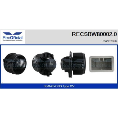 Ventilateur de cabine OFFICIEL RECSBW80002.0