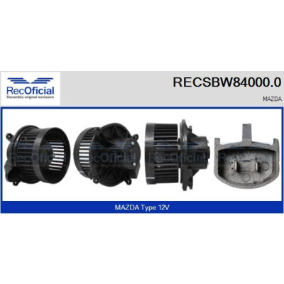 Ventilateur d'habitacle RECOFICIAL RECSBW84000.0
