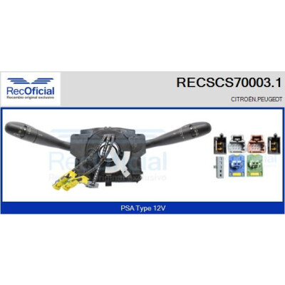 Interrupteur de colonne de direction RECOFICIAL RECSCS70003.1