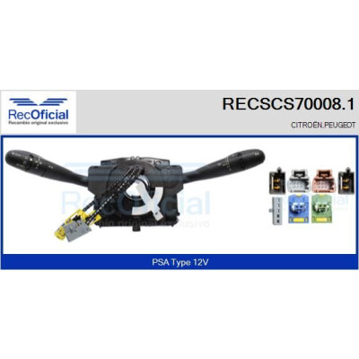 Interrupteur de colonne de direction RECOFICIAL RECSCS70008.1