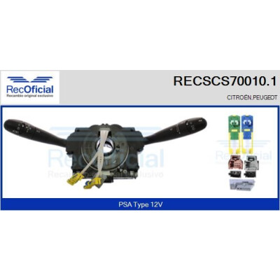 Interrupteur de colonne de direction RECOFICIAL RECSCS70010.1